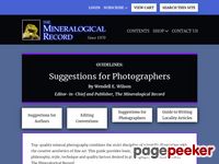 The Mineralogical Record - Suggestions for Photographers