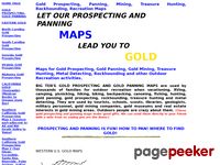 Gold Prospecting, Panning, Mining, Treasure Hunting, Rockhounding, Recreation Maps